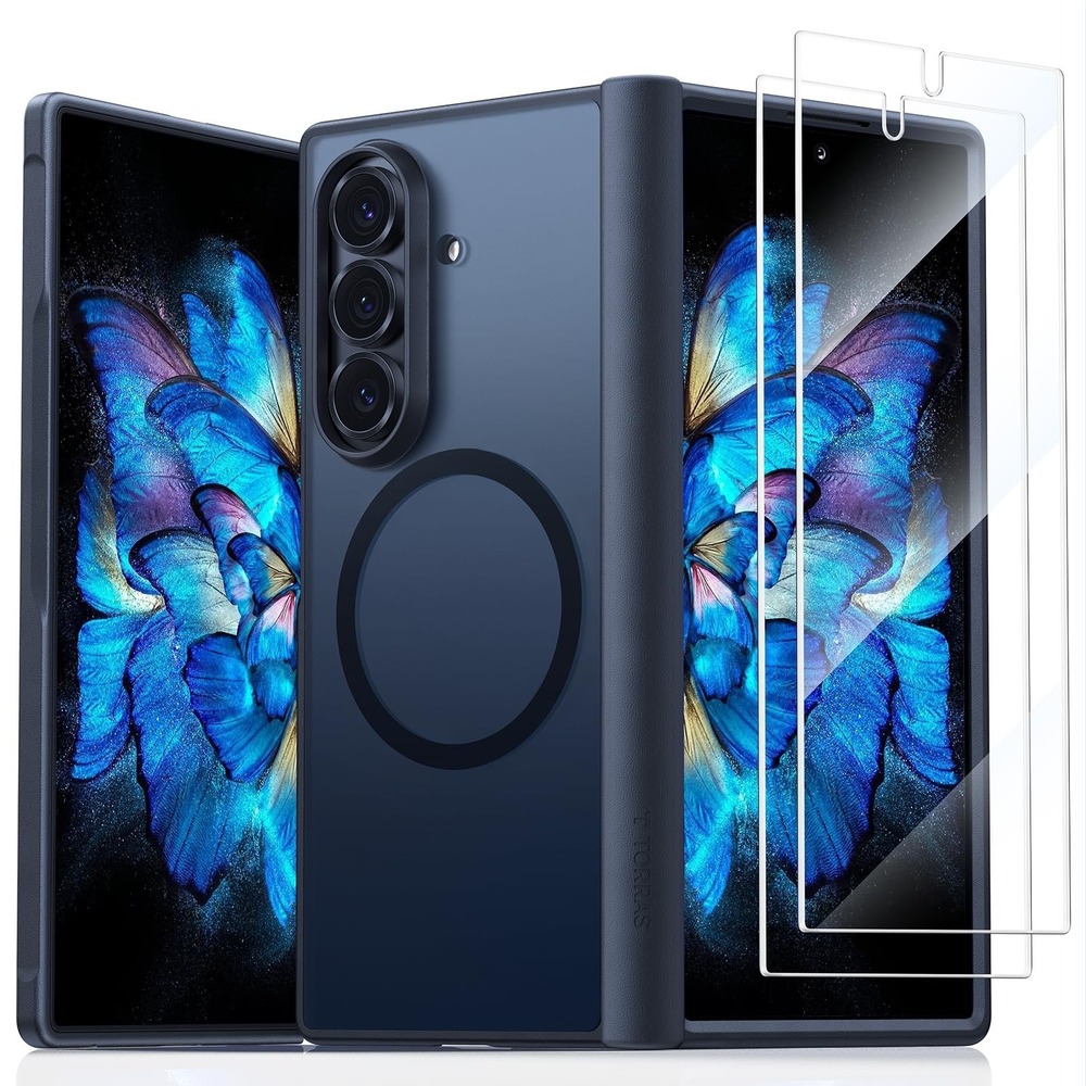 Samsung Galaxy Z Fold 7 Case Magnetic MagSafe W/‎ Screen Protector Black NEW